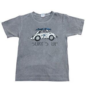 Crazy Shirts Hawaii Surfs Up Sharka beetle surfboard car tee boys medium